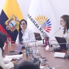 Viviana Veloz, asambleísta de la RC, cuestionó la imparcialidad de los 75 postulantes a la Fiscalía.