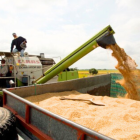 Una de las máquinas que se usan para la cosecha del arroz.