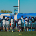 Los jugadores de la Selección de Ecuador previo al entrenamiento.