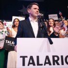 Representante del estado de Texas, James Talarico,  durante su campaña electoral por la primarias demócratas en Texas.