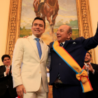 Daniel Noboa y su padre Álvaro Noboa, en una foto de archivo.