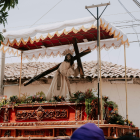 Referencial. Procesión de Semana Santa en Ecuador, tradición que acompaña el feriado y moviliza a miles de viajeros.
