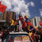 Unidad Popular protagonizó otra manifestación en las afueras del CNE.