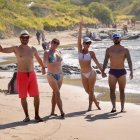 Las playas de Manta fueron muy visitadas por los turistas durante el feriado de Semana Santa