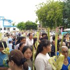 Decenas de devotos en la provincia de Santa Elena participaron en las procesiones del Domingo de Ramos