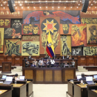 Referencial. Pleno de la Asamblea Nacional del Ecuador durante el debate sobre el proyecto de regulación del cannabis.