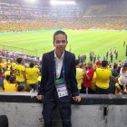 El periodista Ángel Barrera organizó una rifa para cumplir su sueño de cubrir un partido internacional en Buenos Aires.