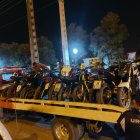 Las motos fueron retenidas esta madrugada en el sector.