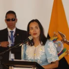 La ministra Inés Manzano en la rendición de cuentas de su cartera en la Plataforma Goubernamental.