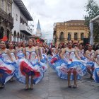 Estudiantes de los colegios de Cuenca participaron en el desfile que abrió las festividades por los 469 años de Fundación española.