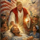 El presidente de Estados Unidos compartió una foto generada por IA donde se lo muestra como Jesús.