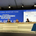 El FMI presentó este 14 de abril de 2026 las previsiones de crecimiento para 2026, en Wahington D. C., en Estados Unidos.