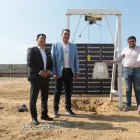 Eduardo Morán, director general de Jungheinrich; Juan José Yúnez, alcalde de Samborondón; David Concha Neme, director ejecutivo Minutocorp; y David Concha Becerra, gerente general Minutocorp.