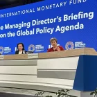 La directora gerente del Fondo Monetario Internacional (FMI), Kristalina Georgieva, ofreció una rueda de prensa este 15 de abril de 2026.