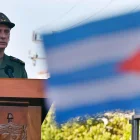 El presidente de Cuba, Miguel Díaz-Canel, en un acto por la conmemoración este jueves, en La Habana (Cuba).