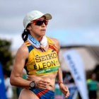 La tricolor Nathaly León en la prueba de 42 kilómetros en Brasil.