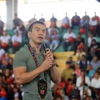 El presidente Daniel Noboa participó en el encuentro de nacionalidades amazónicas en Puyo, Pastaza, el viernes 17 de abril.