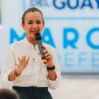 La prefecta del Guayas Marcela Aguiñaga.