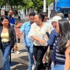 Gabriela Rivadeneira dio una rueda de prensa en Guayaquil.