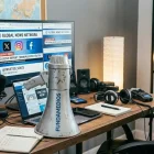 Imagen simbólica del anuncio de la declaración de Fundamedios.