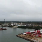 Una visión general del Puerto Bolívar.