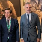 Pabel Muñoz con los alcaldes de Bogotá, Madrid y Barcelona.