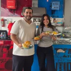 Roxana Yepes y José Barsia trajeron los sánduches de ceviche a Guayaquil.