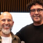 Sergio Sacoto junto al colombiano Andrés Cepeda.