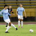 El volante Facundo Martínez (i) llegó en 2009 y fue clave para el ascenso de los santos a la Serie A y de su consolidación.