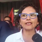 Natasha Rojas, dirigente de Unidad Popular, ofreció declaraciones sobre las acciones legales que analiza la organización frente al CNE y el vocal José Merino.