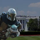 La Casa Blanca decidió compartir una imagen de Trump  en The Mandalorian.