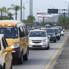 Congestión vehicular en la autopista Narcisa de Jesús, en el norte de Guayaquil.