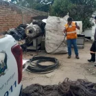 Los cables estaban ocultos entre material de reciclaje. El propietario no pudo justificar su origen.