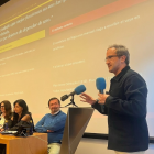 El arquitecto Esteban Najas, durante su presentación en el evento de Quito Capital.