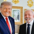 Fotografía de Donald Trump, presidente de Estados Unidos, y de su homólogo brasileño, Lula da Silva.