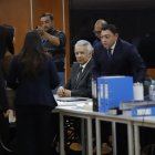 El expresidente Lenín Moreno se encuentra la mañana de este 11 de mayo de 2026 en el auditorio de la Corte Nacional de Justicia.