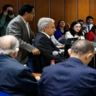El expresidente Lenín Moreno durante la audiencia judicial del caso Sinohydro, en el que es investigado junto a otros procesados por presunta corrupción.