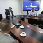 Autoridades del Municipio de Quito y representantes del transporte mantuvieron este miércoles una reunión a puerta cerrada.