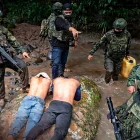 Militares durante el operativo contra la minería ilegal en Morona Santiago.