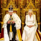 El rey Carlos III de Gran Bretaña leyendo el Discurso del Rey en nombre del Gobierno del Reino Unido en Londres, Gran Bretaña, 13 de mayo de 2026.