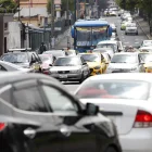 Referencial. Escena cotidiana del tránsito en Guayaquil