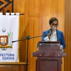 Marcela Aguiñaga cerró su gestión al frente de la Prefectura del Guayas con un emotivo discurso marcado por lágrimas, agradecimientos y mensajes a su sucesor.