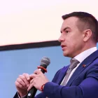 El presidente de Ecuador, Daniel Noboa, participó de un conversatorio con representantes del Banco Interamericano de Desarrollo (BID) en Washington, este jueves 14 de mayo.