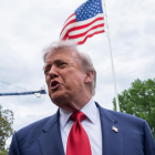 Referencial. Donald Trump durante un pronunciamiento en Washington, en medio de crecientes críticas por su gestión del conflicto con Irán.