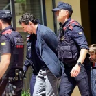 Jonathan Andic, hijo del fundador de Mango, Isak Andic, ha llegado poco antes de la una del mediodía a los juzgados de Martorell (Barcelona)