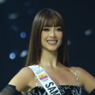 Samantha Quenedit en su primera pasarela en el Miss Grand International All Stars.