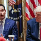 El secretario de Estado de Estados Unidos, Marco Rubio, y el presidente de Estados Unidos, Donald Trump, durante una reunión en la Casa Blanca en Washington, DC, EE. UU., el 27 de mayo de 2026.
