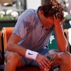 Jannik Sinner, desgastado y al borde de sus fuerzas en Roland Garros.