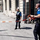 Acordonamiento de la estación de tren por parte de las autoridades locales