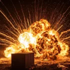 Imagen referencial. Explosión del cohete New Glenn.